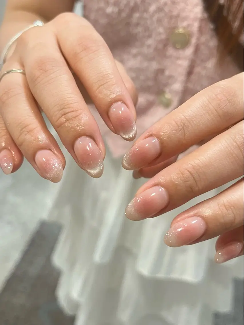 ネイル ハンドネイル 0203ムニムサン 💙Harukaのネイルデザイン