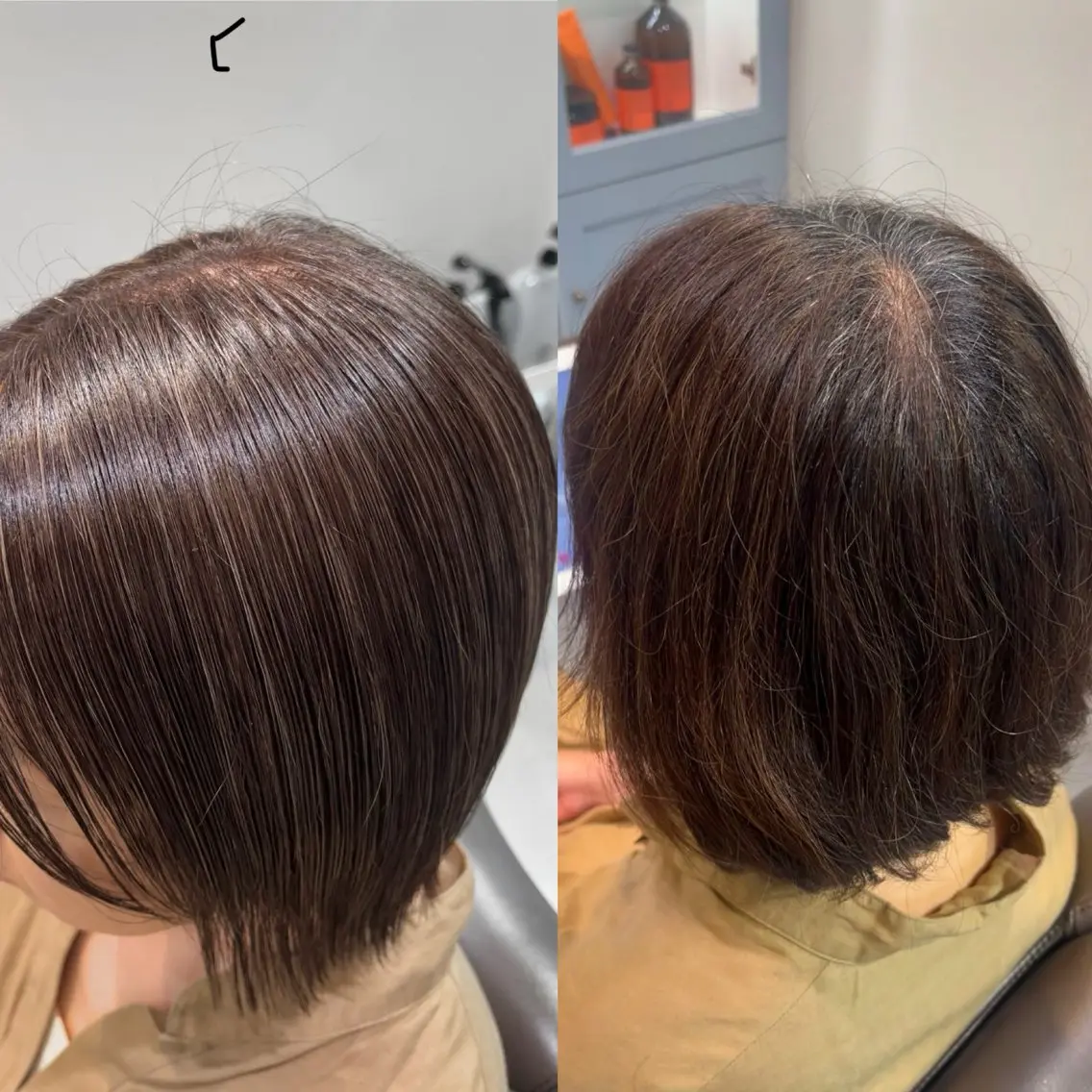 ミディアム ハイライト カット ヘアカラー トリートメント 早稲田 千尋のヘアスタイル