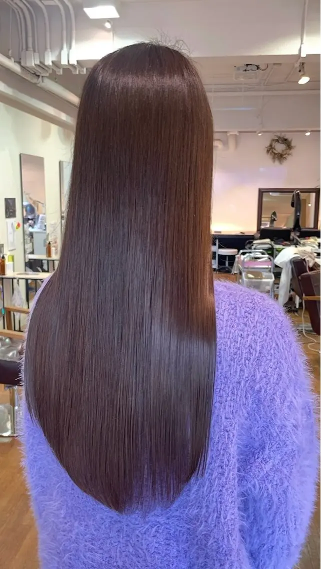 ロング カット 縮毛矯正 トリートメント ショート×髪質改善 西梅田Kaiのヘアスタイル