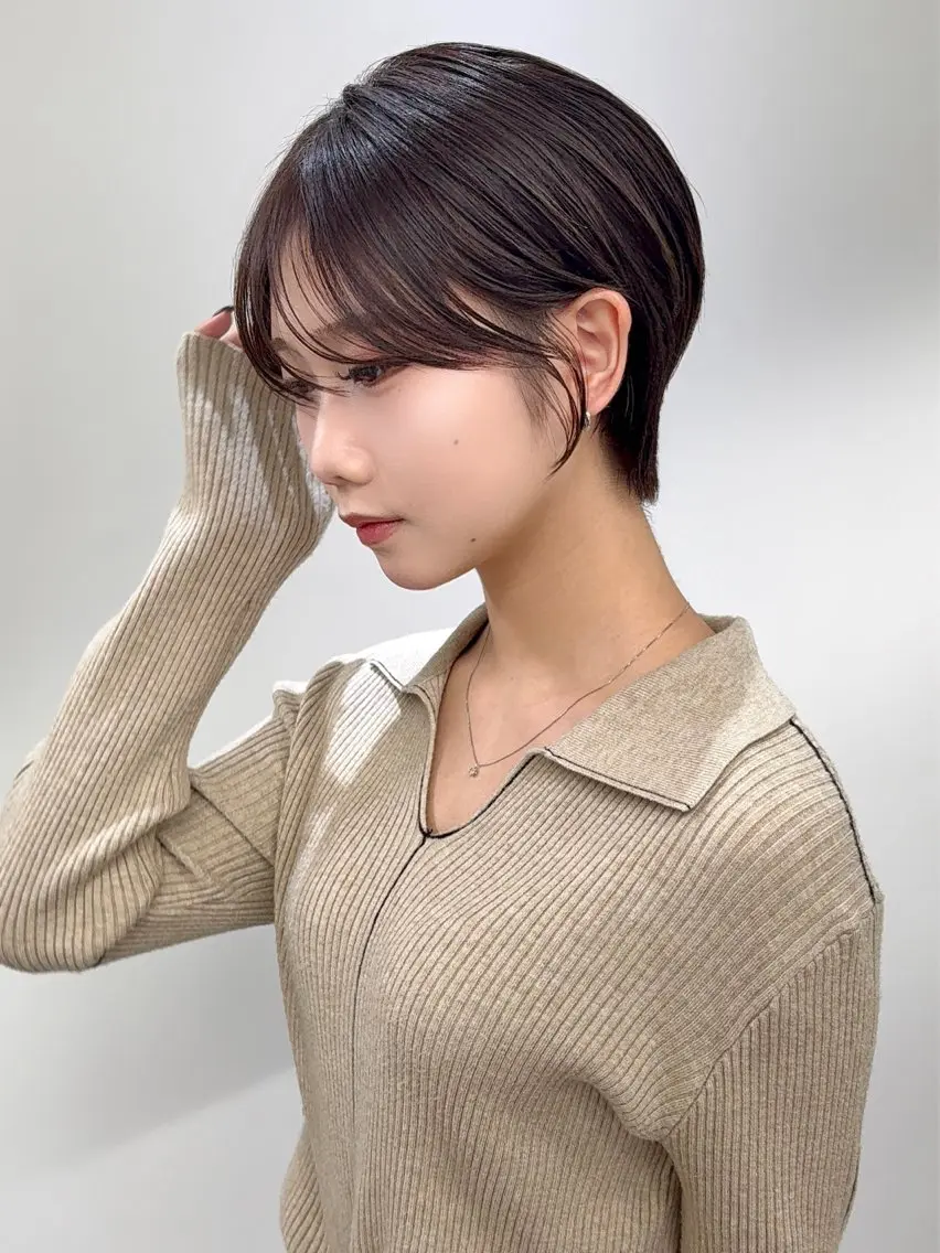 ショート カラー カット トリートメント 髪質改善カラー ショートボブ専門のヘアスタイル