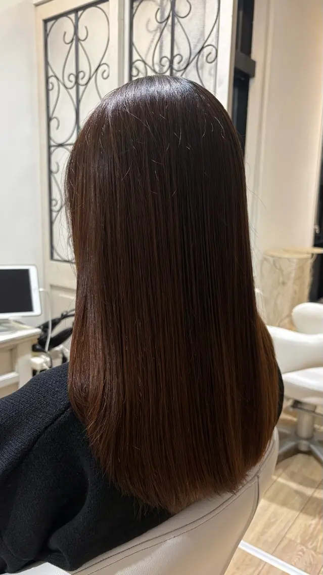 ロング カラー カット トリートメント 似合わせ 顔周りYUUGAのヘアスタイル