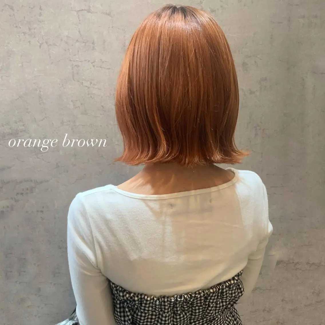 ミディアム カラー ベージュカラー オレンジ オレンジベージュ オレンジピンク 💁♂️メンズカッ トパーマ💈大田涼華のヘアスタイル