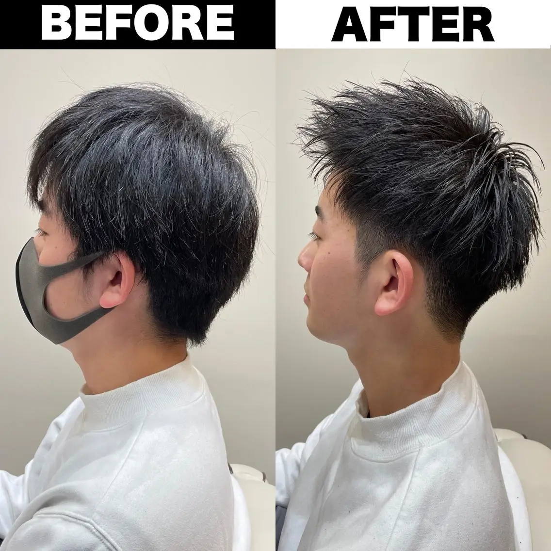 メンズ ビジネス センターパート メンズパーマ 学生(メンズ向け) ツーブロック Soleria 田中慎一のヘアスタイル