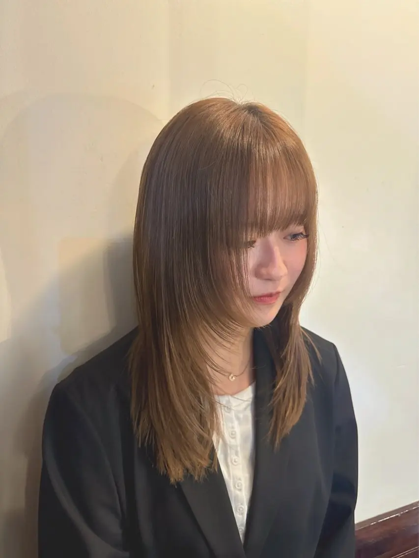 セミロング ハイレイヤー レイヤーカット ワンホンレイヤー 鈴木結花/立川美容師 /お悩み解決型美容師のヘアスタイル