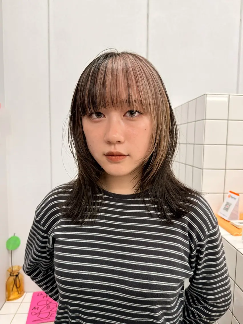 ミディアム カラー ヘアカラー 関 京磨のヘアスタイル