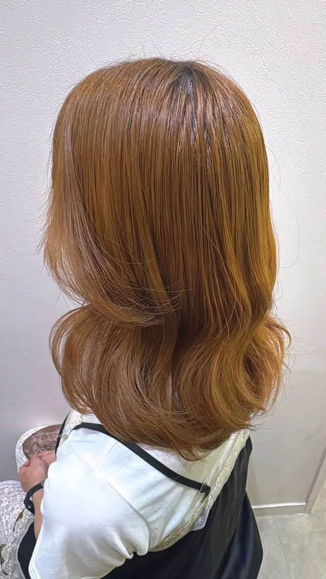 セミロング カラー ヘアカラー 💖透明感カラー💖 美優のヘアスタイル