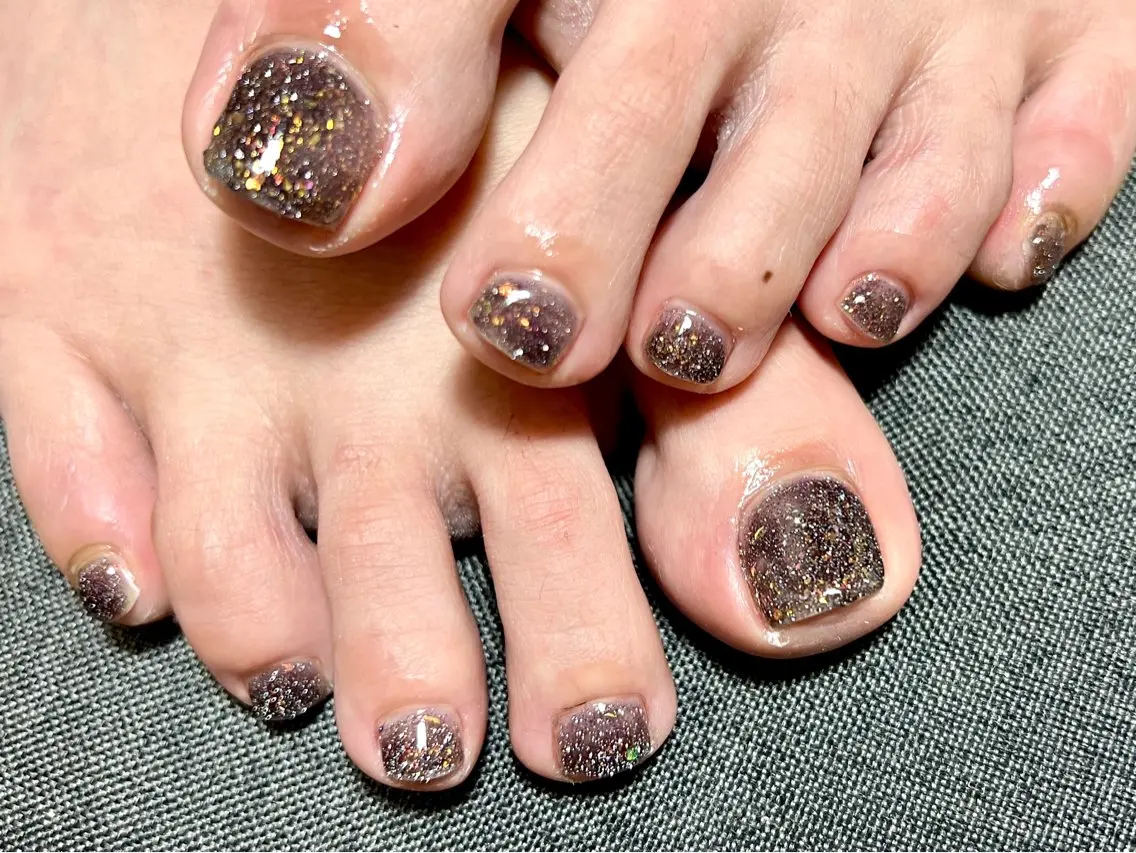 ネイル ワンカラーネイル フットネイル 【池袋】nuts nail なつみのネイルデザイン