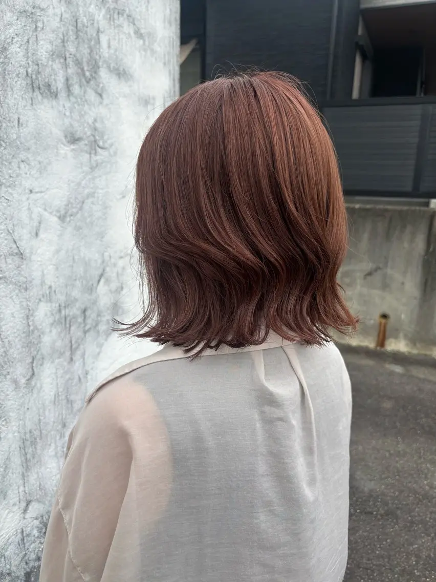 ミディアム カット ヘアカラー トリートメント 💎髪質改善💎 村山 歩美のヘアスタイル