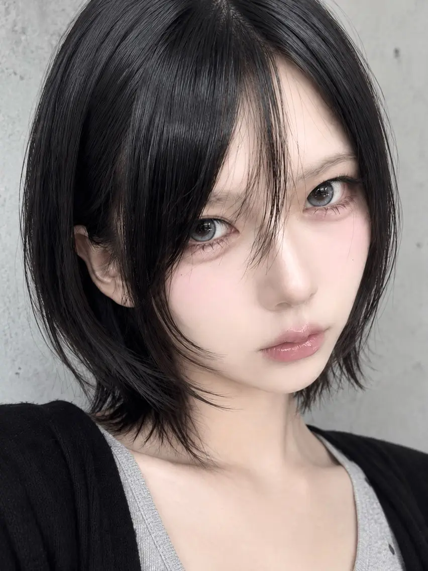 ショート カラー カット 縮毛矯正 顔まわり・レイヤー 🎀ウルフ❤︎めいのヘアスタイル