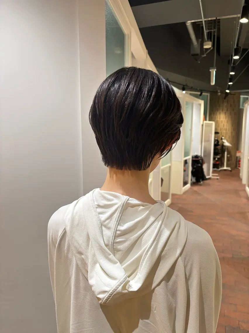 ショート ハンサムショート ショートヘア マンツーマン 縮毛矯正/マユコのヘアスタイル