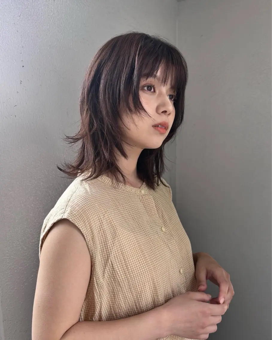 ミディアム レイヤーカット カット kaze代官山 🪽kanameのヘアスタイル