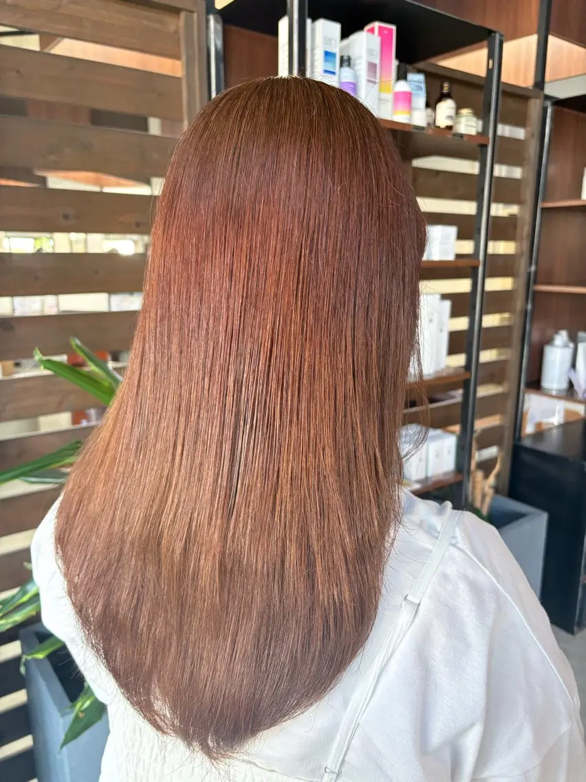 ロング カラー ブラウンカラー レイヤーカット ロング 長谷川 結莉華のヘアスタイル