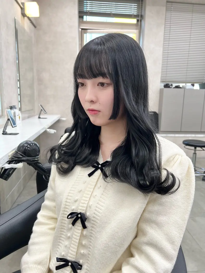 ロング カラー パーマ ヘアアレンジ メンズ 上品＆韓国風 🥀海心🥀のヘアスタイル