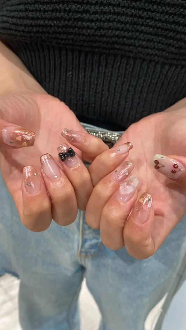 ネイル オフなし🎀(持ち込みデザインok)ご予約はご希望の日時をリクエストにて送ってください🙇🏻♀️の写真