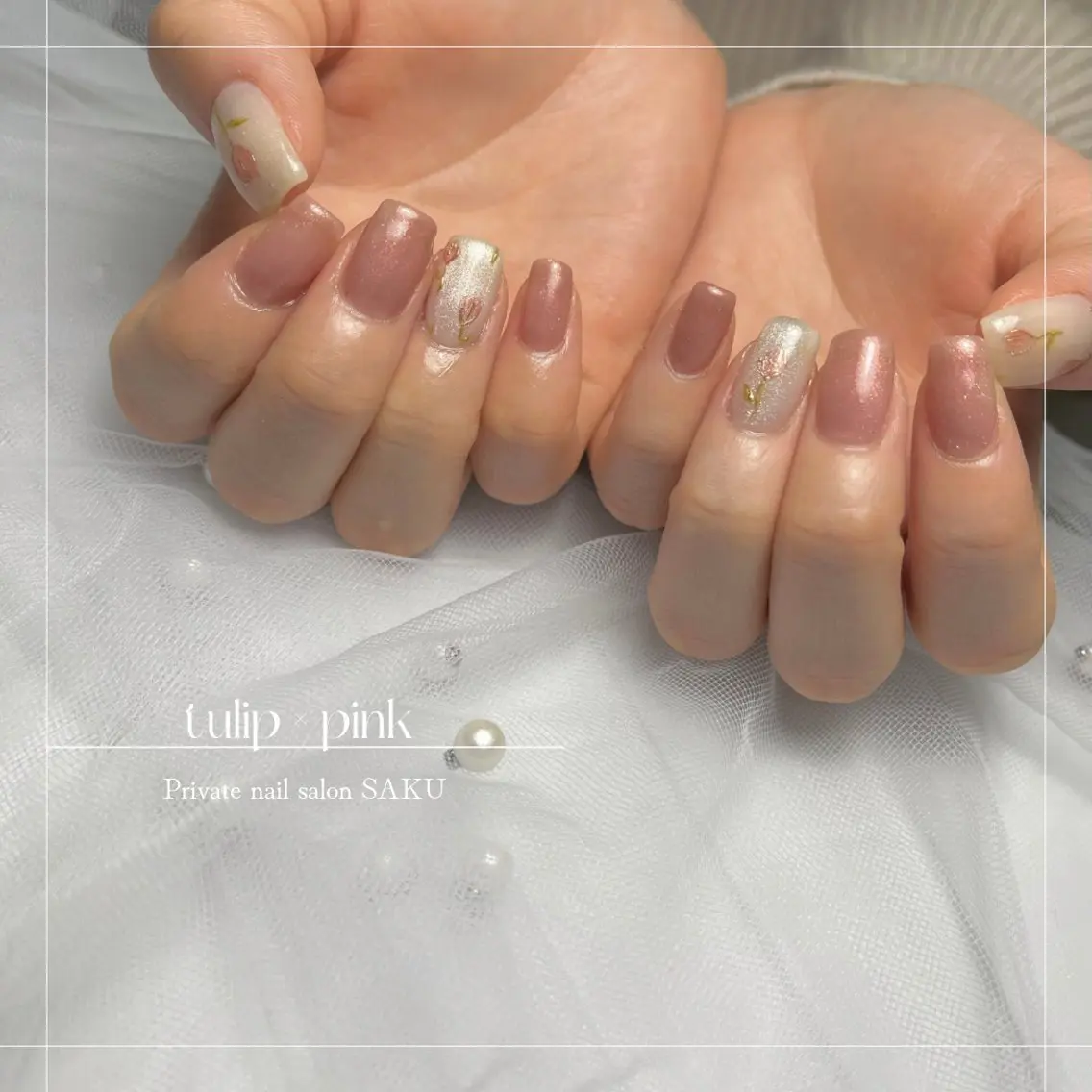 ネイル ニュアンスネイル シンプルネイル SAKU nail 作島茜のネイルデザイン