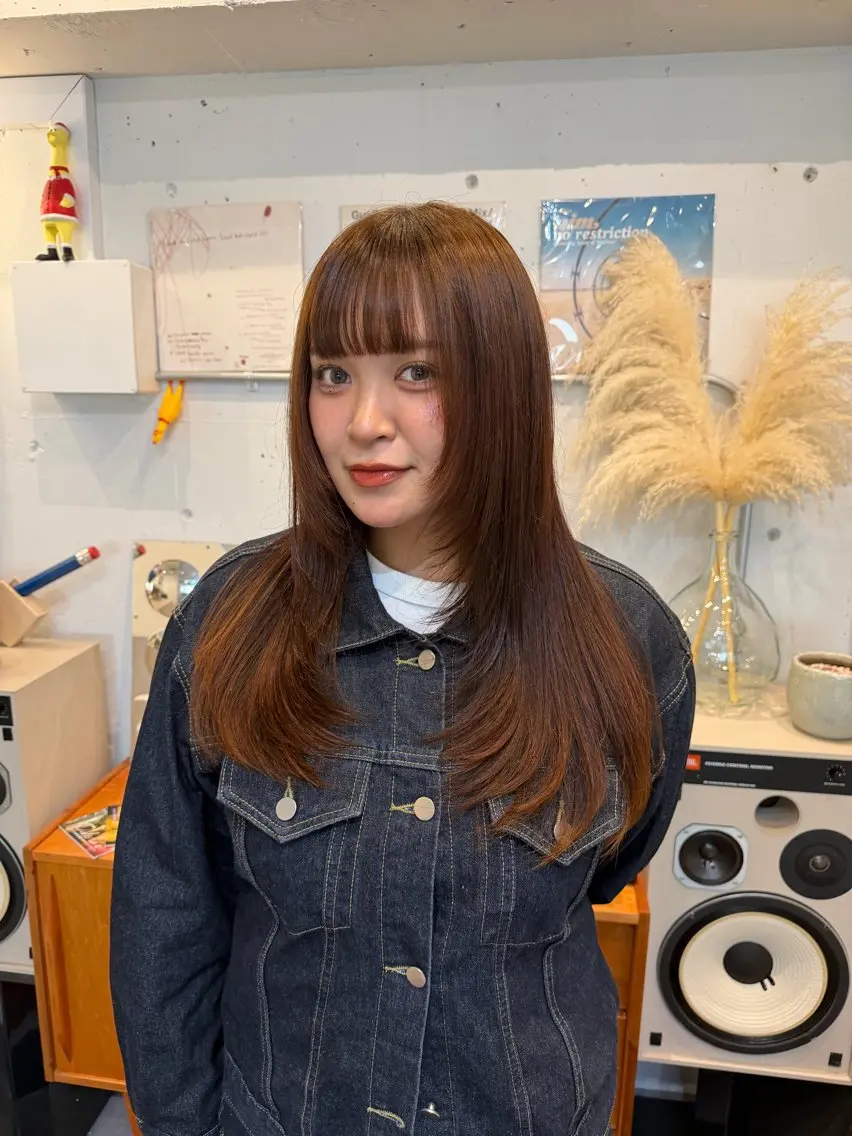 ロング レイヤーカット カット ヘアカラー トリートメント 黒田 千晴のヘアスタイル