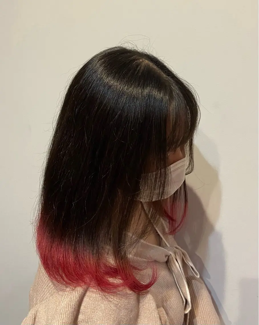 ミディアム ヘアカラー トリートメント 鳥本かりん／ パーマモデル募集のヘアスタイル