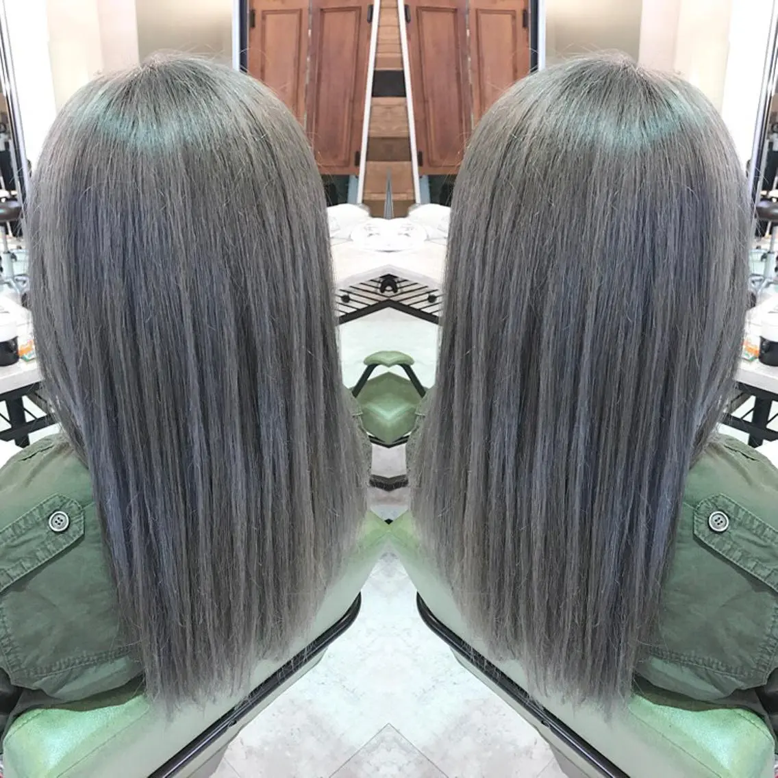 ロング カラー アッシュ 青木 茂樹⭐️ 透明感カラーのヘアスタイル