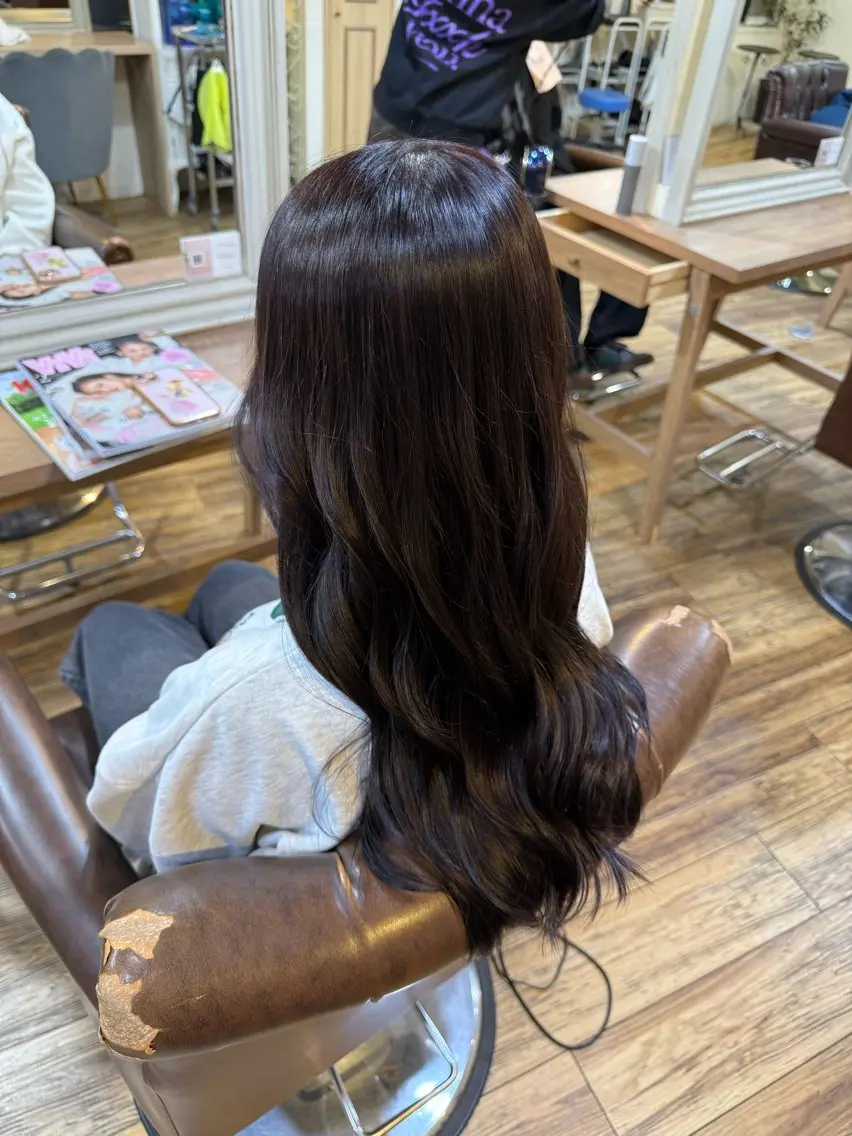 ロング カラー ブラウンカラー ピンクカラー ピンクブラウン ヘアカラー 大河内滉生 /オリーブカラー🫒のヘアスタイル
