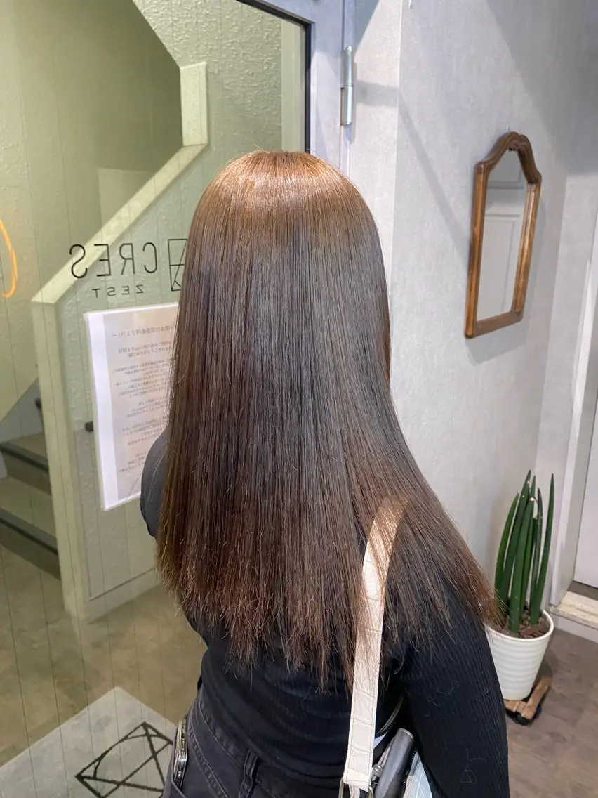 セミロング カラー ブリーチ ケアブリーチ 透明感カラー🫧🎀 まりなのヘアスタイル