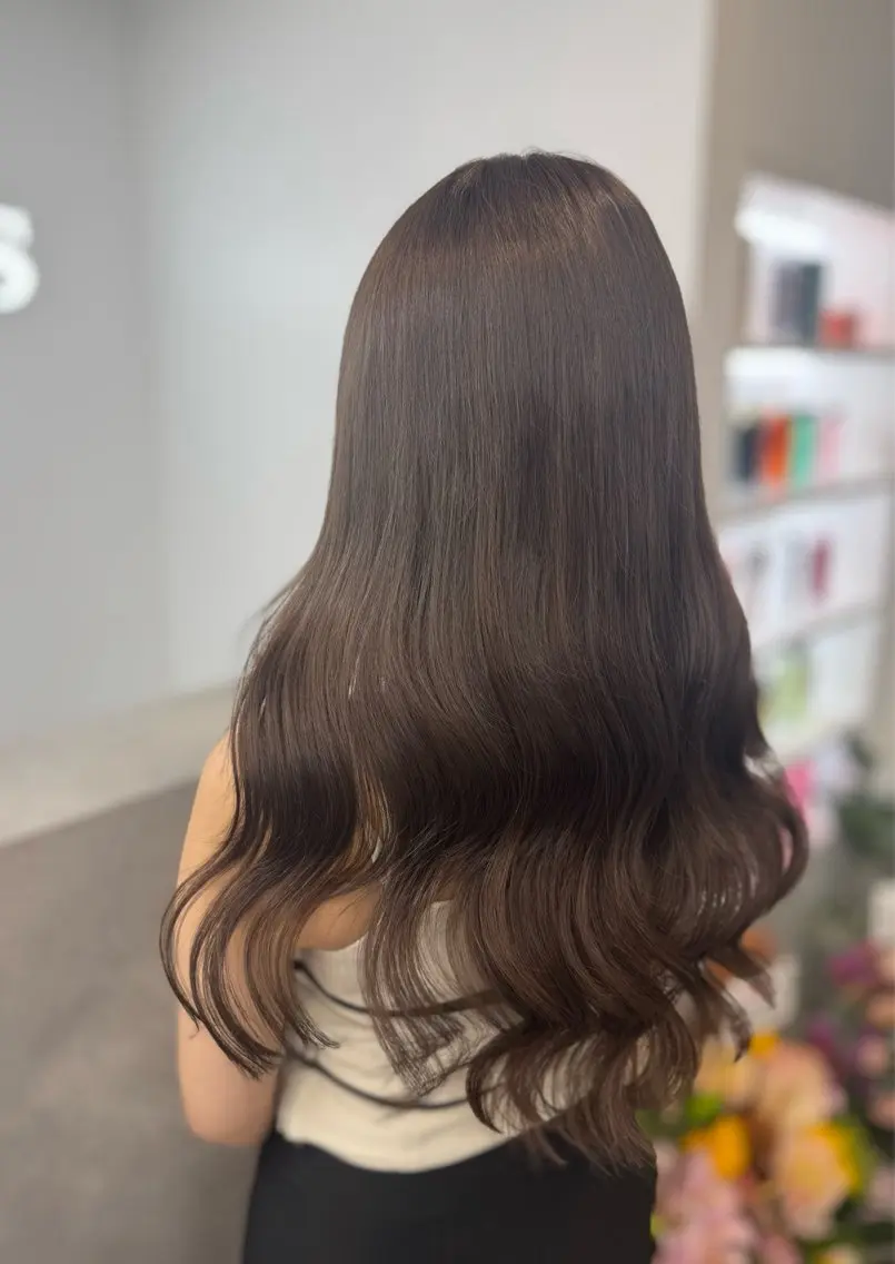 ロング アッシュ アッシュブラウン ヘアカラー RAMU 🎀のヘアスタイル