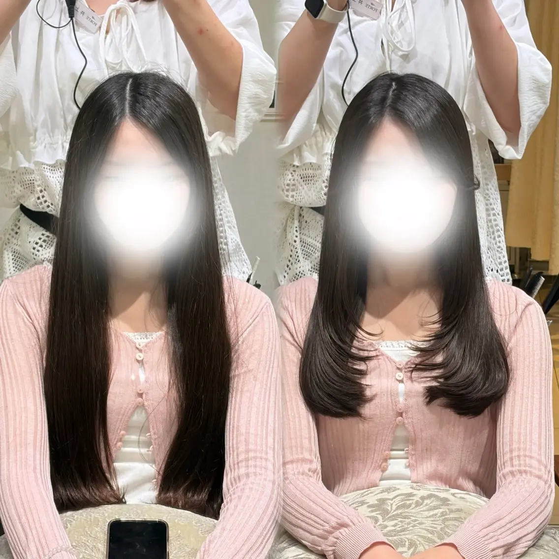 ロング カット ヘアカラー トリートメント レイヤーカット/ 髪質改善💘Ainaのヘアスタイル