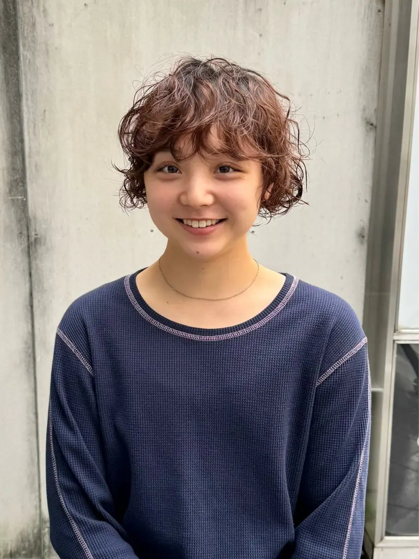 ショート パーマ ショートヘア カット パーマ トリートメント デジタルパーマ 🌀ボブ　萩原　龍のヘアスタイル