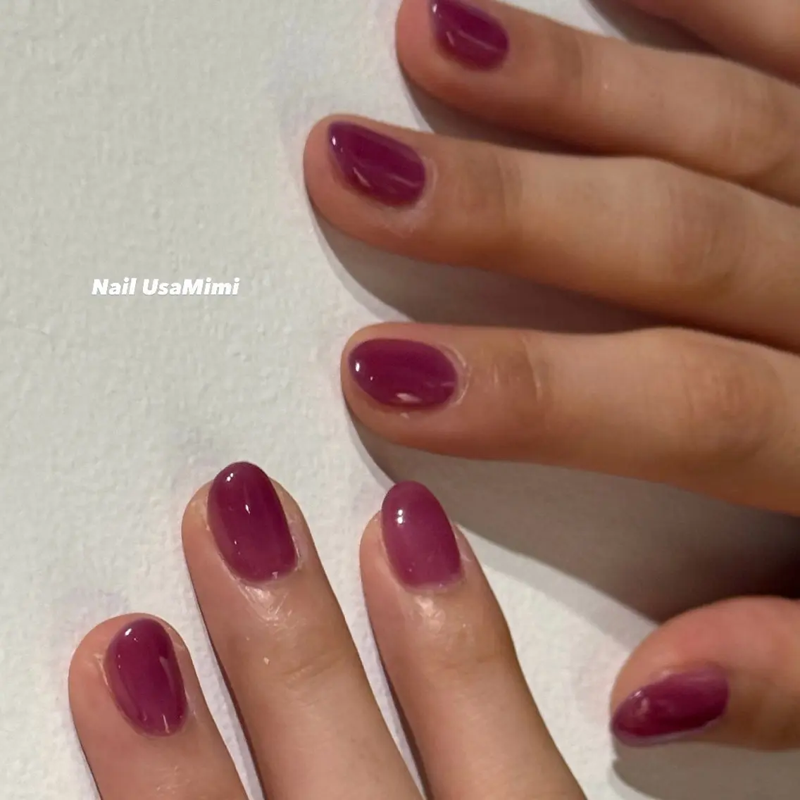 ネイル ジェルネイル 氷ネイル・うるうるネイル 韓国ネイル マグネットネイル ワンカラーネイル ハンドネイル 本町ネイルNail UsaMimiのネイルデザイン