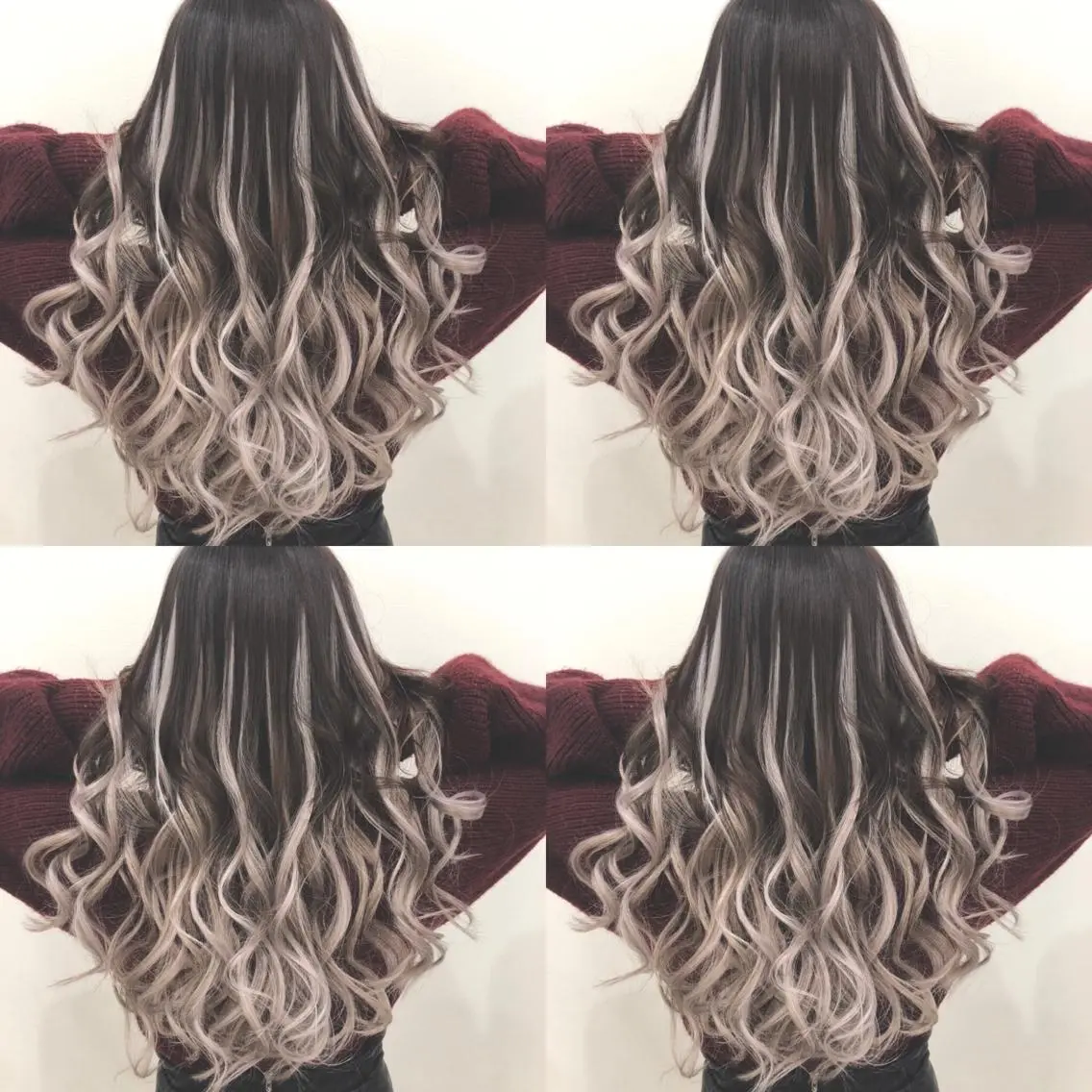 ロング カラー シールエクステ バレイヤージュ エクステ レイヤーカット 🌷MAYU 🌷のヘアスタイル