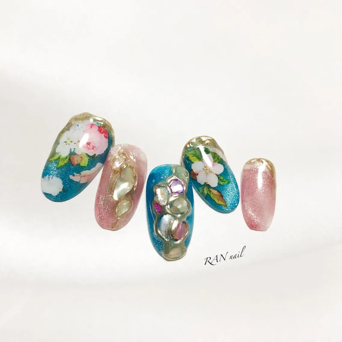 ネイル 桜ネイル 入学式 フラワーネイル フットネイル 卒業式 ハンドネイル フットネイル RAN nailのネイルデザイン