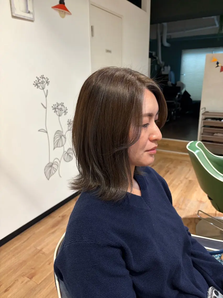 ミディアム ヘアカラー トリートメント ✨ショート/ボブ 縮毛矯正✨アキラのヘアスタイル