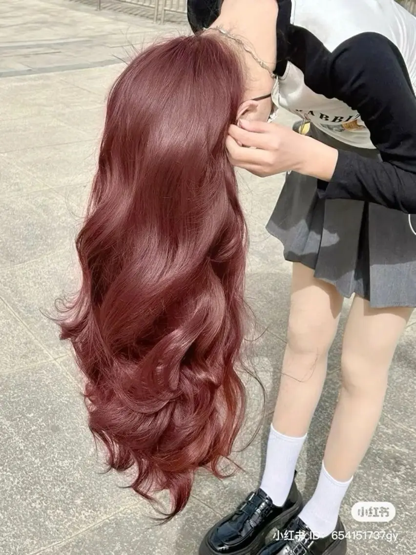 ロング ヘアカラー トリートメント ヘアセット NANA💓韓国ヘア /レイヤー/暖色💓のヘアスタイル