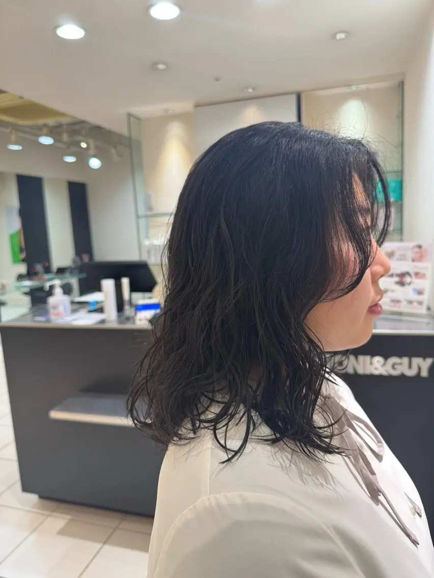 ミディアム パーマ 大庫 桜のヘアスタイル