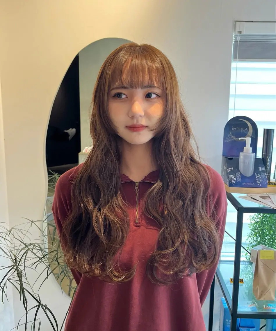 カラー ベージュカラー 透明感カラー ヘアカラー トリートメント 本木下朋花/髪質 改善×ダブルカラーのヘアスタイル