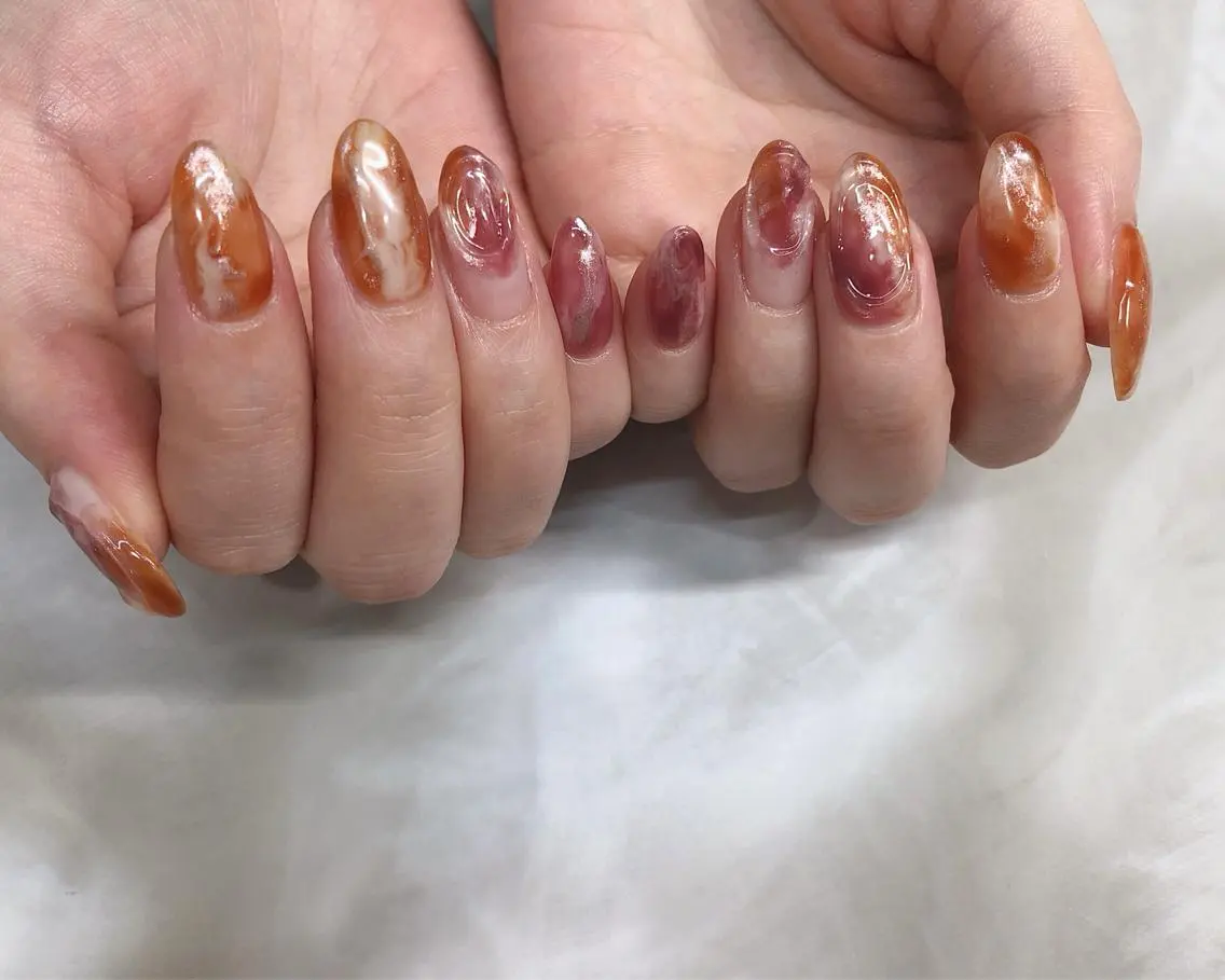 ネイル ニュアンスネイル ハンドネイル saki_ nail heronのネイルデザイン