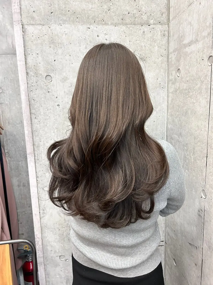 セミロング カラー ヘアカラー ANJU/上品カラー /似合わせカラー💖のヘアスタイル