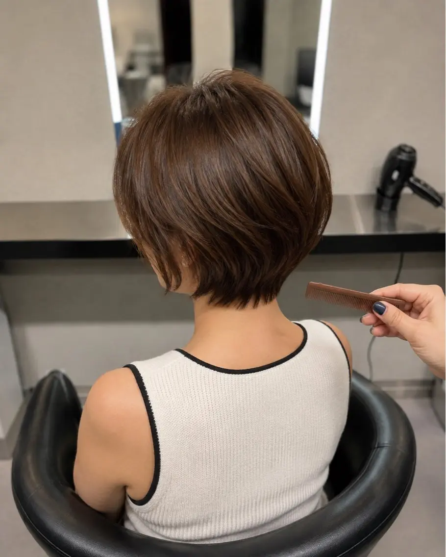 ショート カラー ブラウンカラー トリートメント 🌈ウルトワ水素 髪質改善naru🌈のヘアスタイル