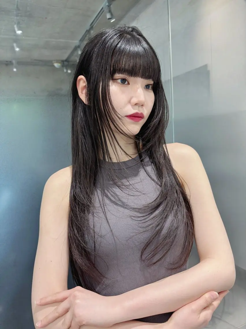 ロング 表参道レイヤーカット 髪質改善山岸季生のヘアスタイル