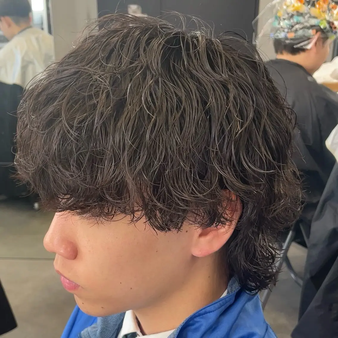 ミディアム パーマ ヘアアレンジ メンズ fifth 石川 凪のヘアスタイル