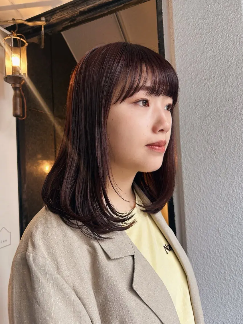 セミロング カット ヘアカラー トリートメント 似合わせパーマ 🌼カンナのヘアスタイル