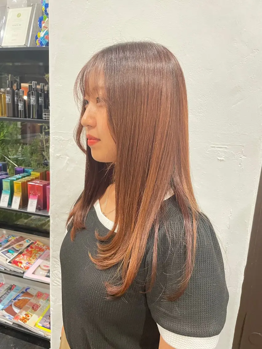 ロング レイヤーカット 稲本麻衣 【韓国ヘア】のヘアスタイル