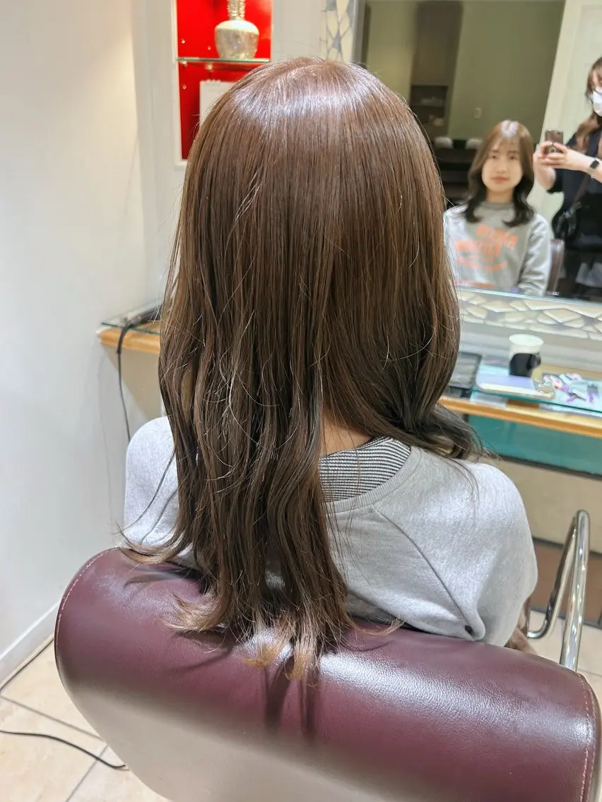 カラー ベージュカラー ヘアカラー momoha 『モテヘア🍓』のヘアスタイル