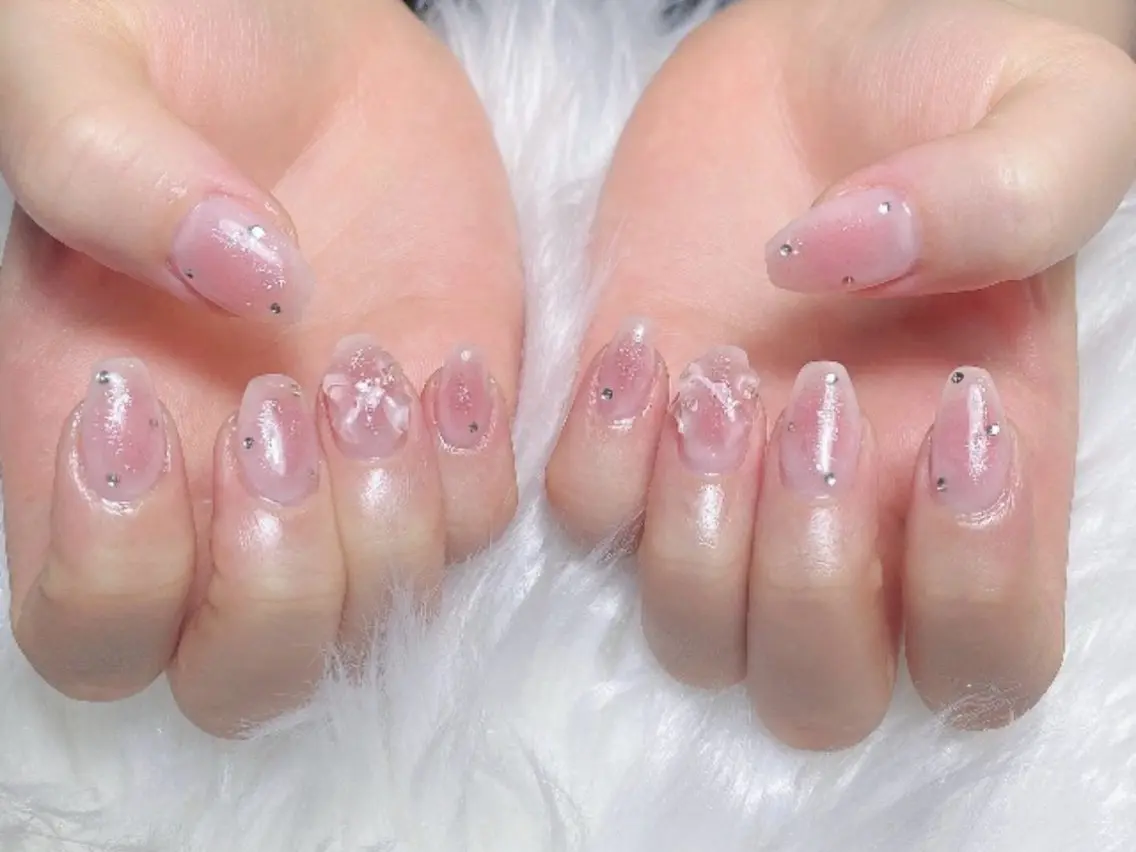 ミディアム 韓国風ヘア ハンドネイル ハンドケア HEAVEN Nail 池袋のネイルデザイン