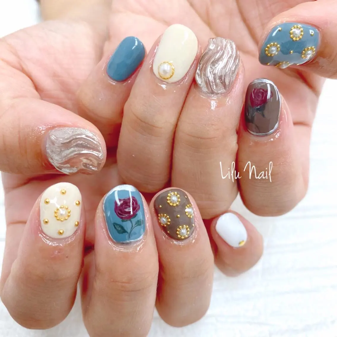 ネイル ニュアンスネイル モチの良さ◉ フィルインネイル♡のネイルデザイン