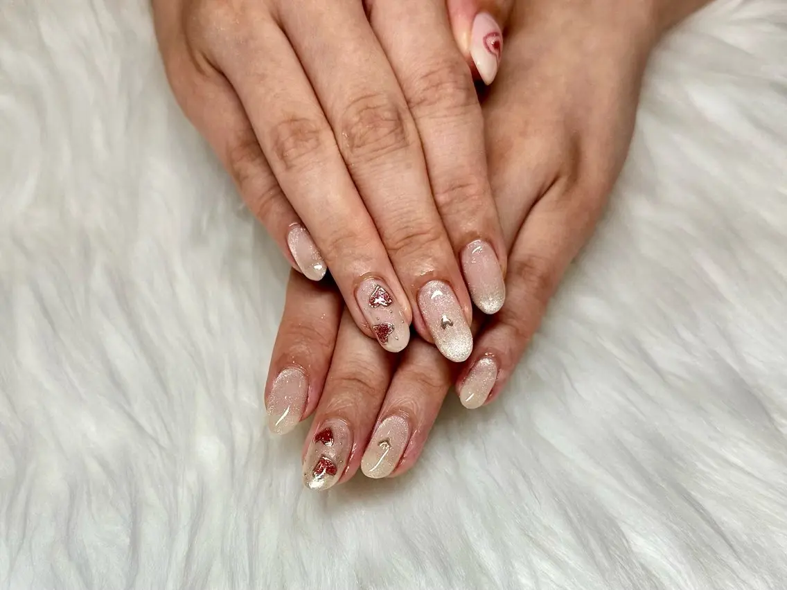 ネイル ハート ハンドネイル Nailfy’s ナミ💓のネイルデザイン