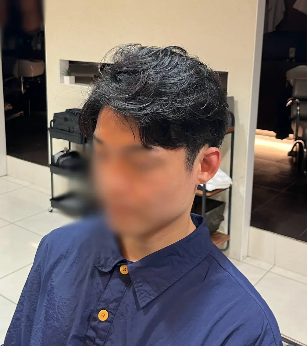 メンズカットパーマの写真