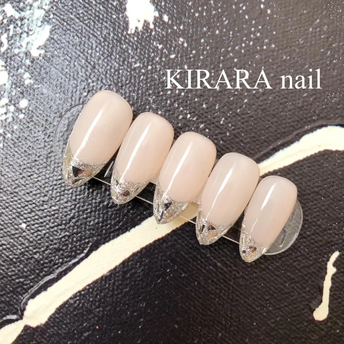 ネイル フレンチネイル ガラスフレンチ ハンドネイル KIRARA ネイルサロンのネイルデザイン