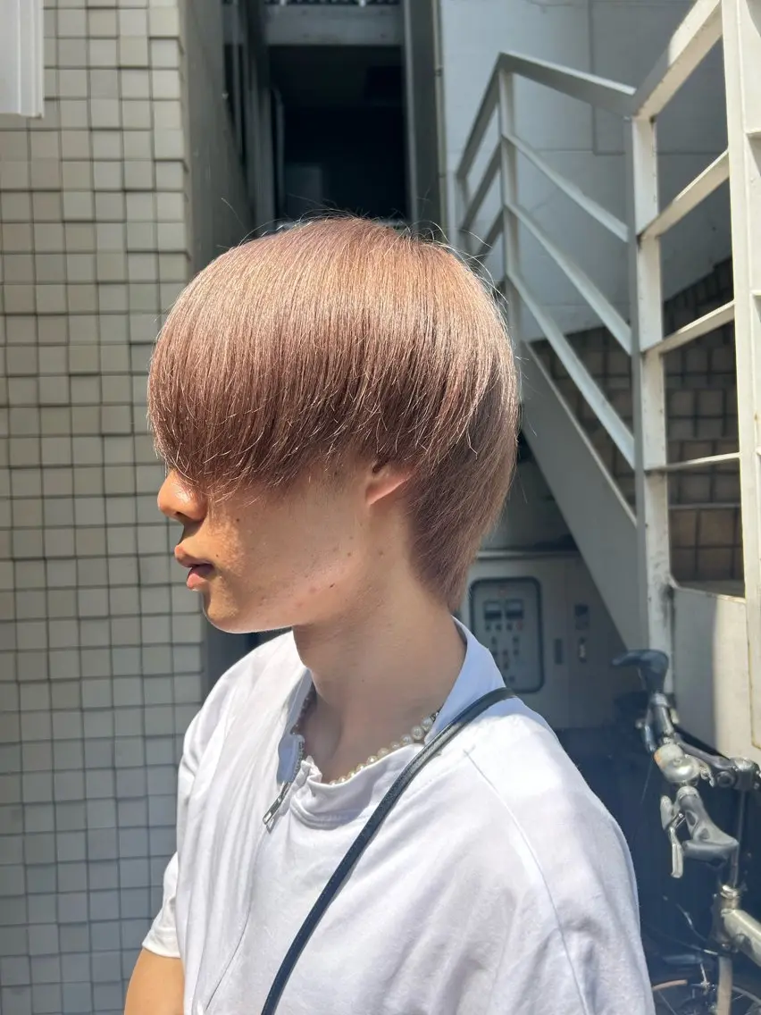 カラー メンズ ダブルカラー 暖色カラー🍒🌷 hitomiのヘアスタイル