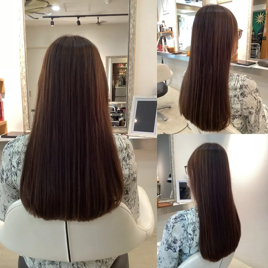 ロング カット ヘアカラー トリートメント hair bonitaのヘアスタイル