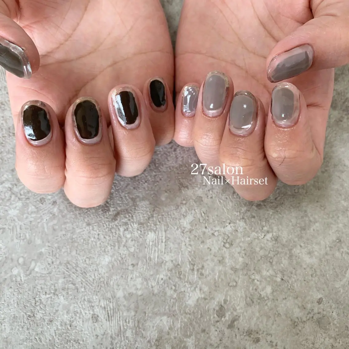 ネイル ブラウン 27salon yuinaのネイルデザイン